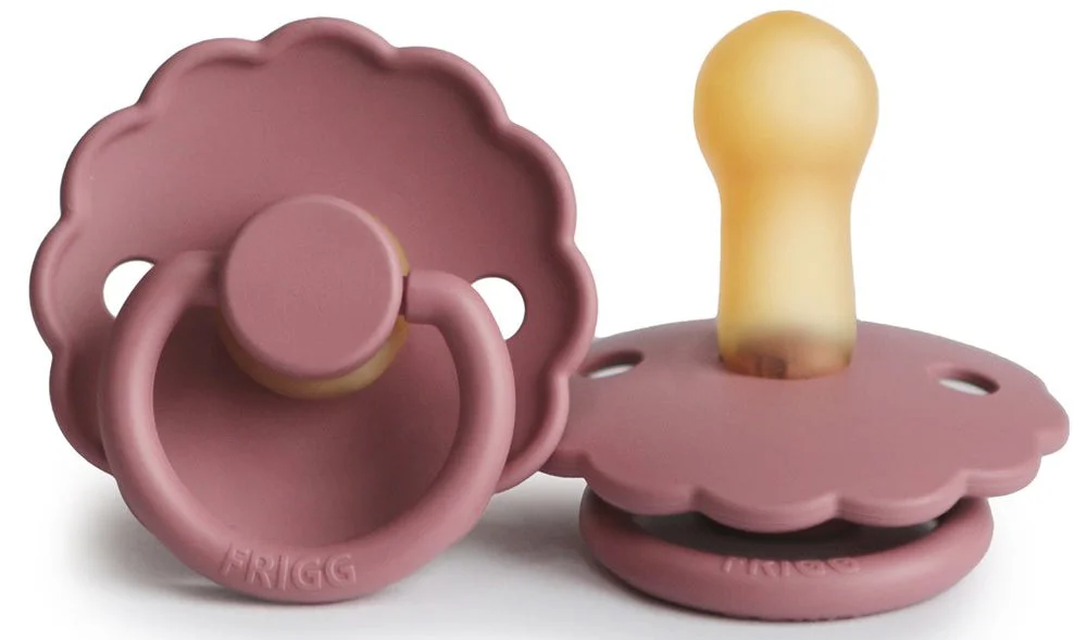 Suzeta rotunda din latex FRIGG Daisy Dusty Rose (0-6 luni) foto