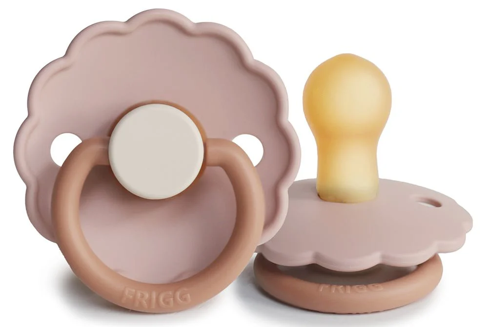 Suzeta rotunda din latex FRIGG Daisy Biscuit (0-6 luni) foto