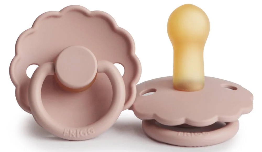 Suzeta rotunda din latex FRIGG Daisy Blush (0-6 luni) foto