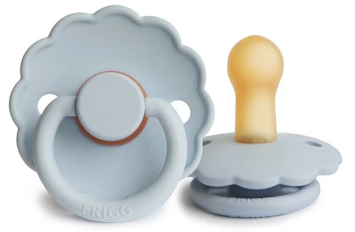 Suzeta rotunda din latex FRIGG Daisy Powder Blue (6-18 luni) foto