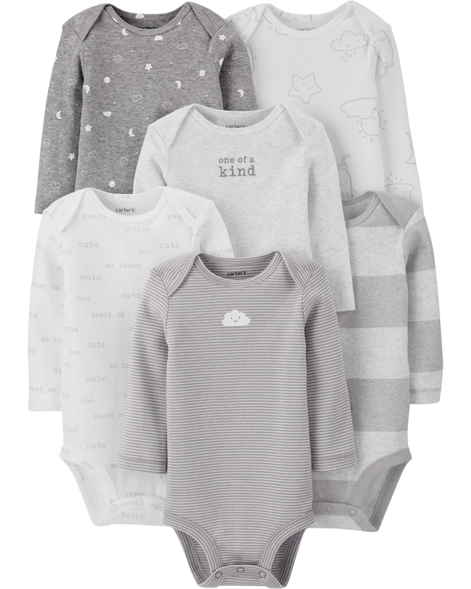 Carter's Set 6 piese body gri foto