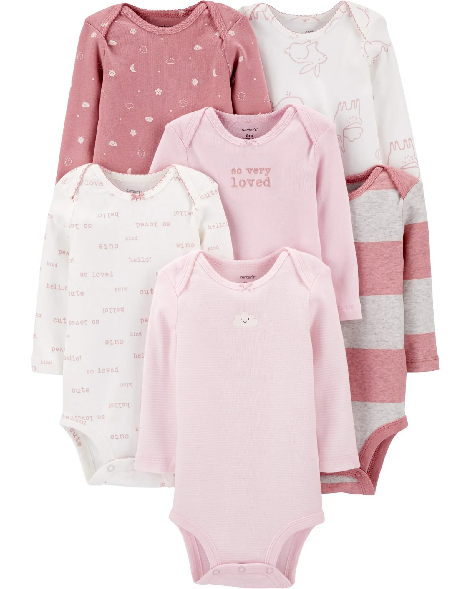 Carter's Set 6 piese body roz foto