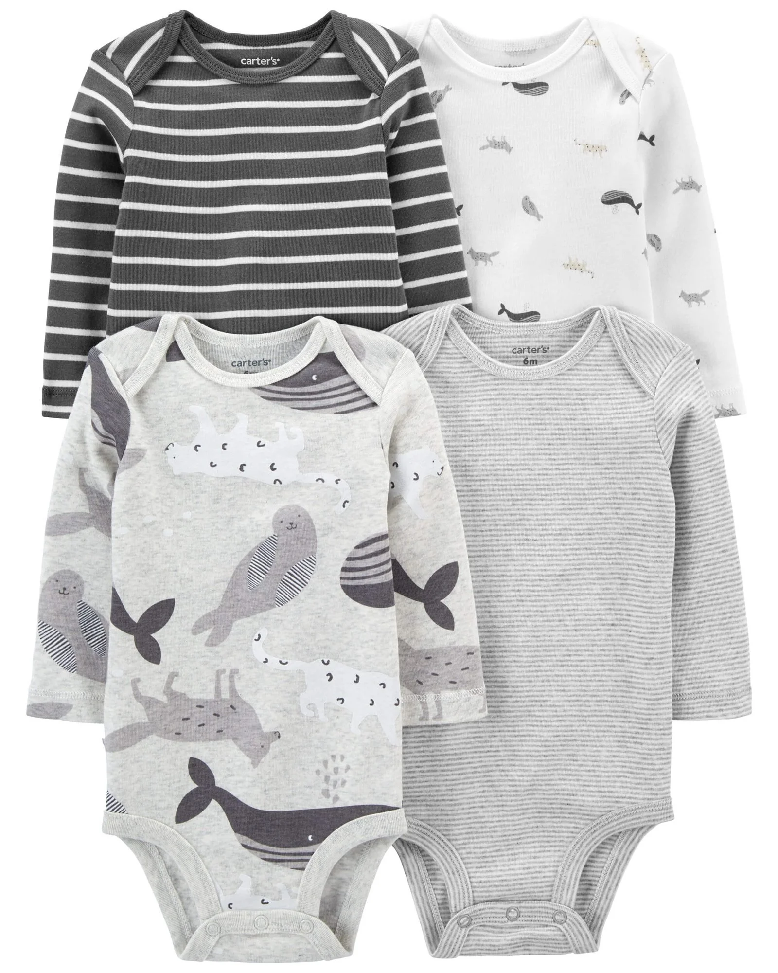 Carter's Set 4 piese Body Balena foto