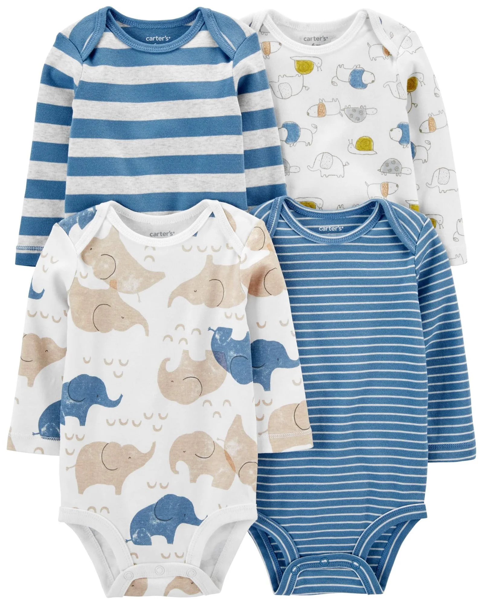 Carter's Set 4 piese Body Elefanti foto