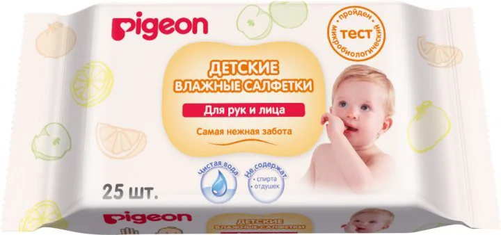 Servetele umede Pigeon pentru fata si maini, 25 buc. foto