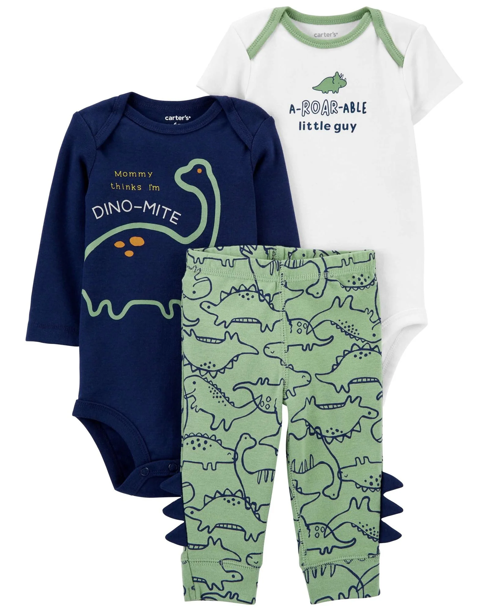 Carter's Set 3 piese Pantaloni si 2 body Dinozaur foto