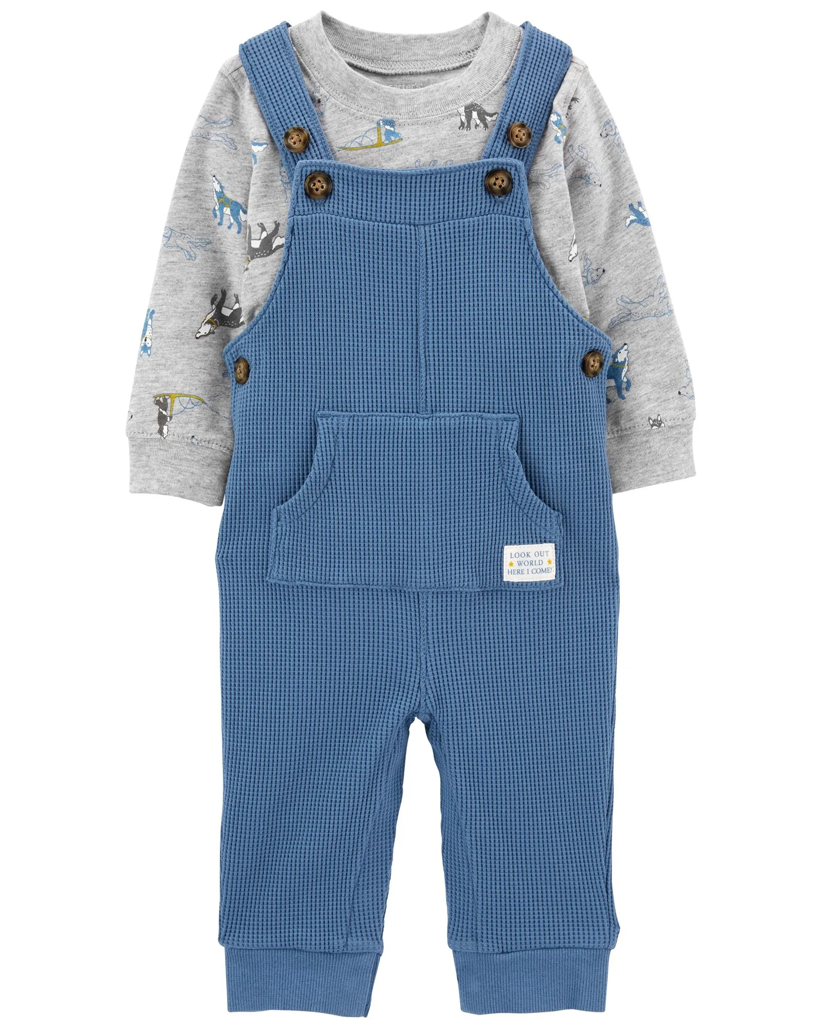 Carter's Set 2 piese Bluza si salopeta Lup foto