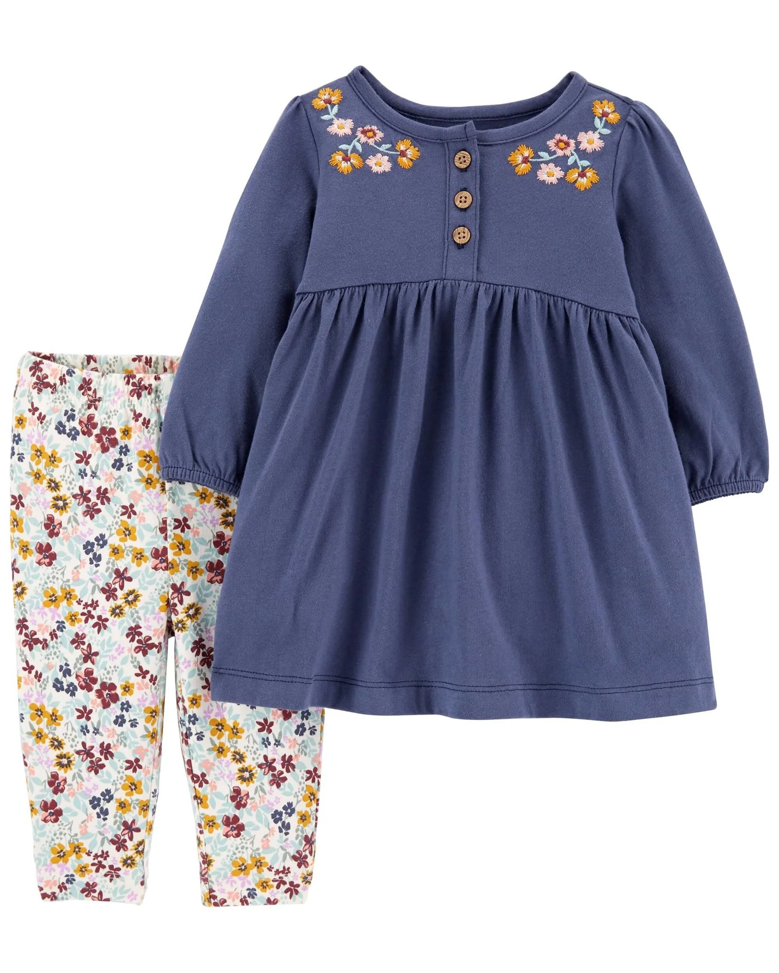 Carter's Set 2 piese Rochita si pantaloni Flori foto