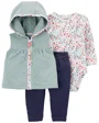 Carter's Set 3 piese Vesta, body si pantaloni Flori foto