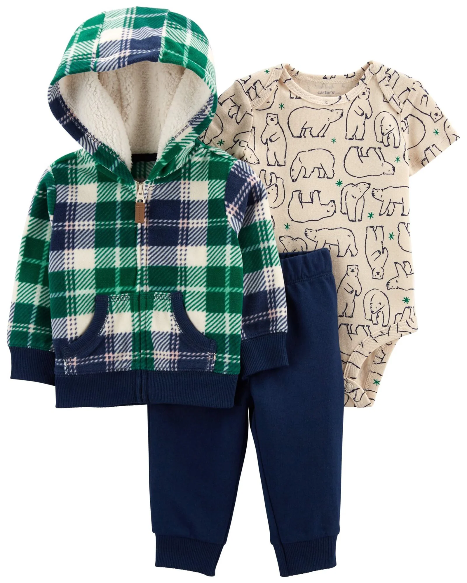 Carter's Set 3 piese Hanorac, body si pantaloni foto