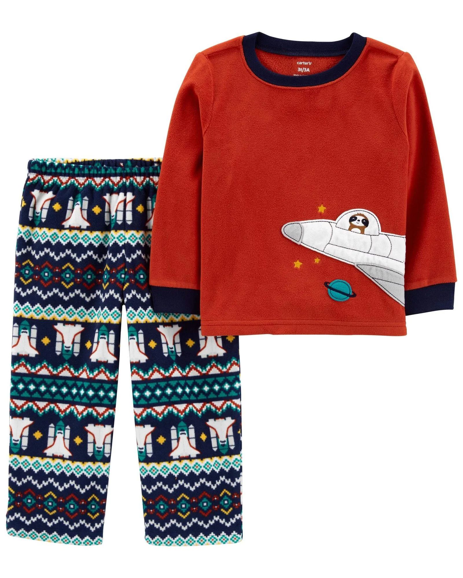 Carter's Set 2 piese Pijama fleece Racheta foto