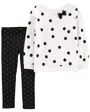 Carter's Set 2 piese Pantaloni si Bluza Buline foto