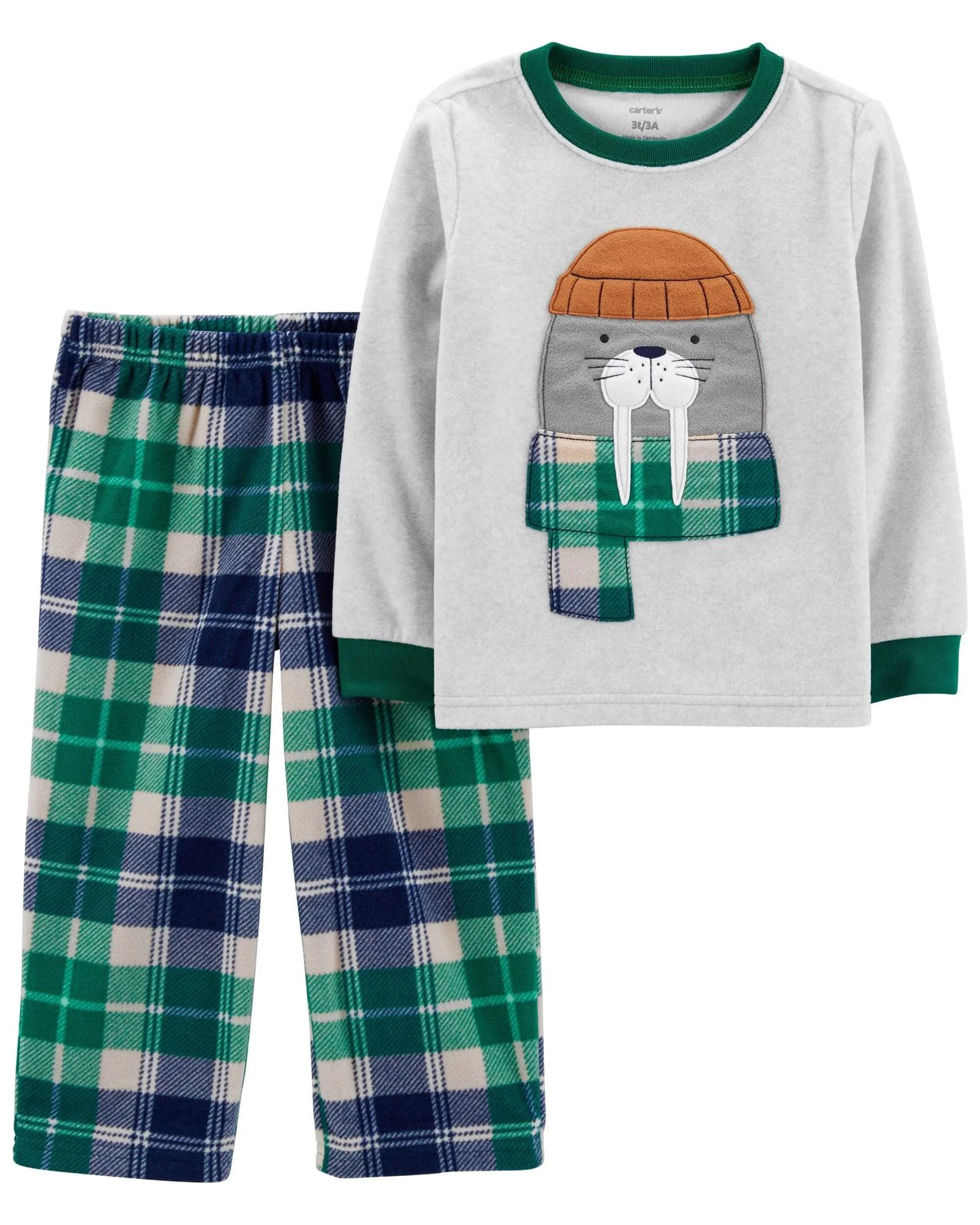 Carter's Set 2 piese Pijama fleece Morsa foto