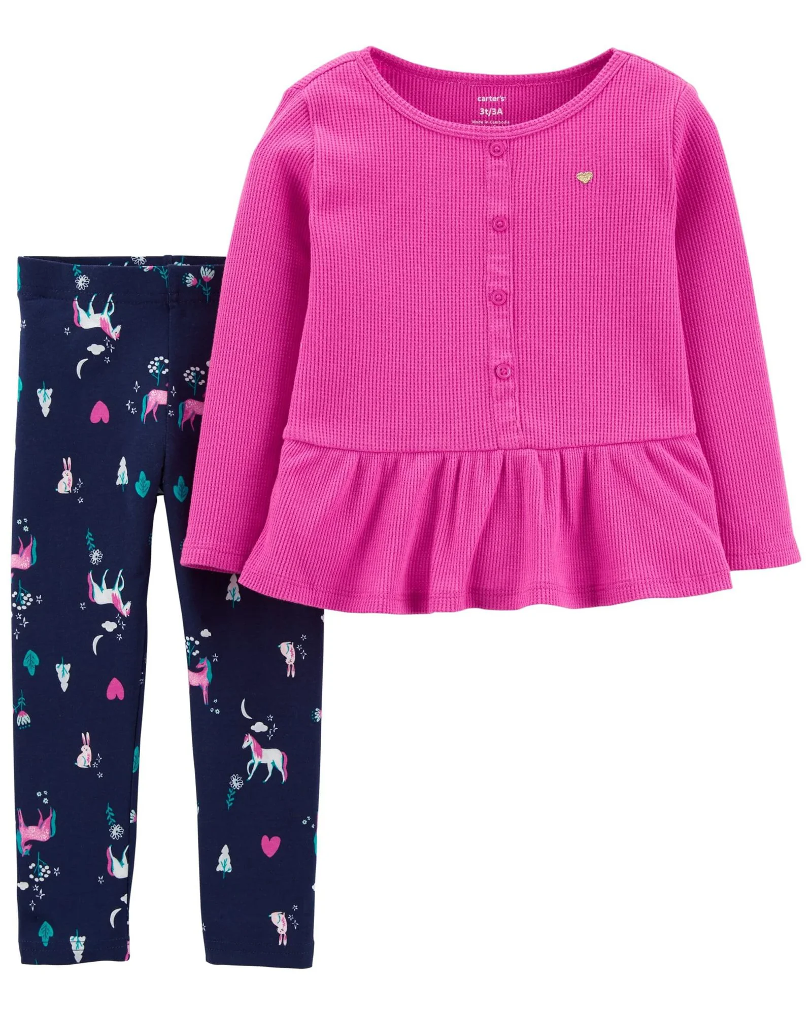 Carter's Set 2 piese Pantaloni si Bluza Unicorn foto
