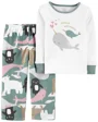 Carter's Set 2 piese Pijama bumbac si fleece Narval foto