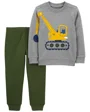 Carter's Set 2 piese Pantaloni si bluza Constructii foto