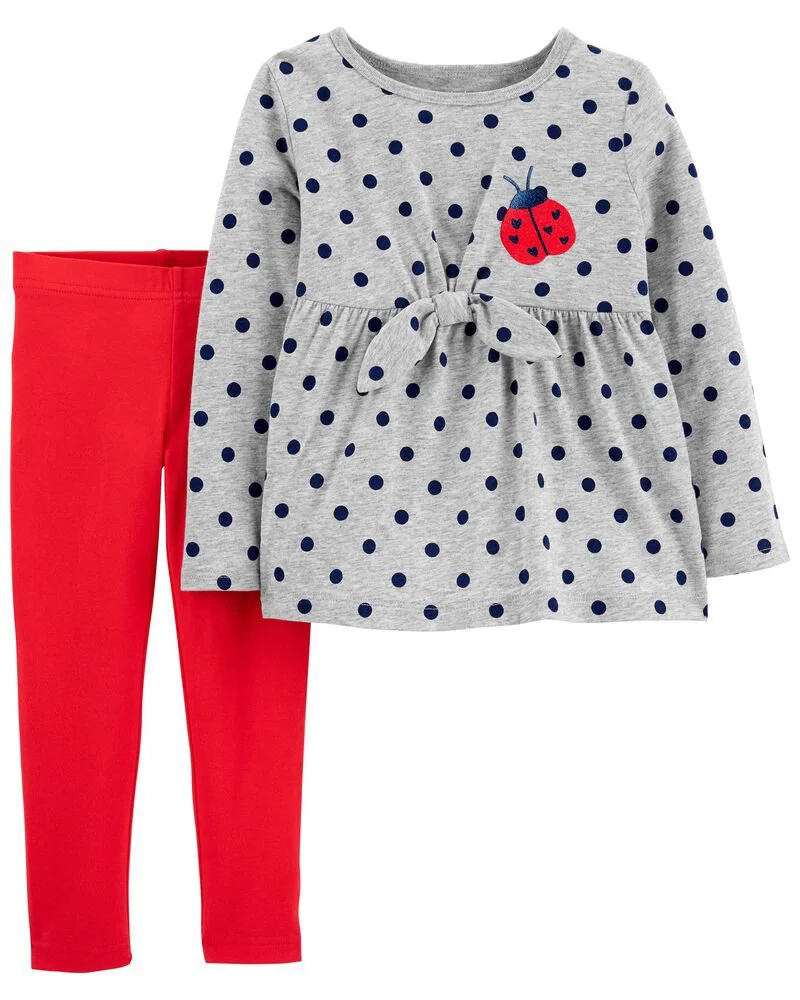 Carter's Set 2 piese Pantaloni si Bluza Buburuza foto