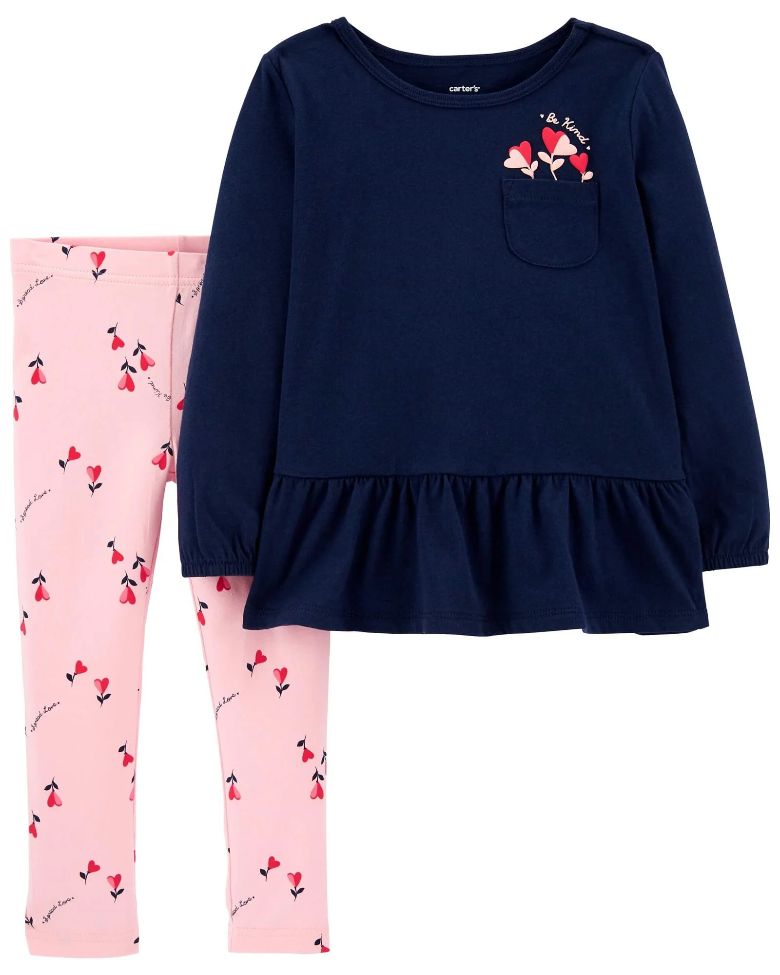 Carter's Set 2 piese Pantaloni si Bluza Inimioare foto