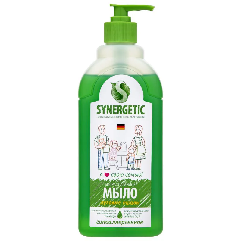 Sapun lichid biodegradabil Synergetic cu ierburi, 500 ml foto