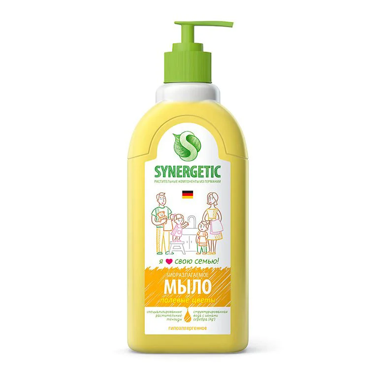 Sapun lichid biodegradabil Synergetic cu aroma de flori, 500 ml