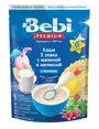 Terci din 3 cereale cu lapte Bebi Premium cu zmeura si melisa (6+ luni), 200 g