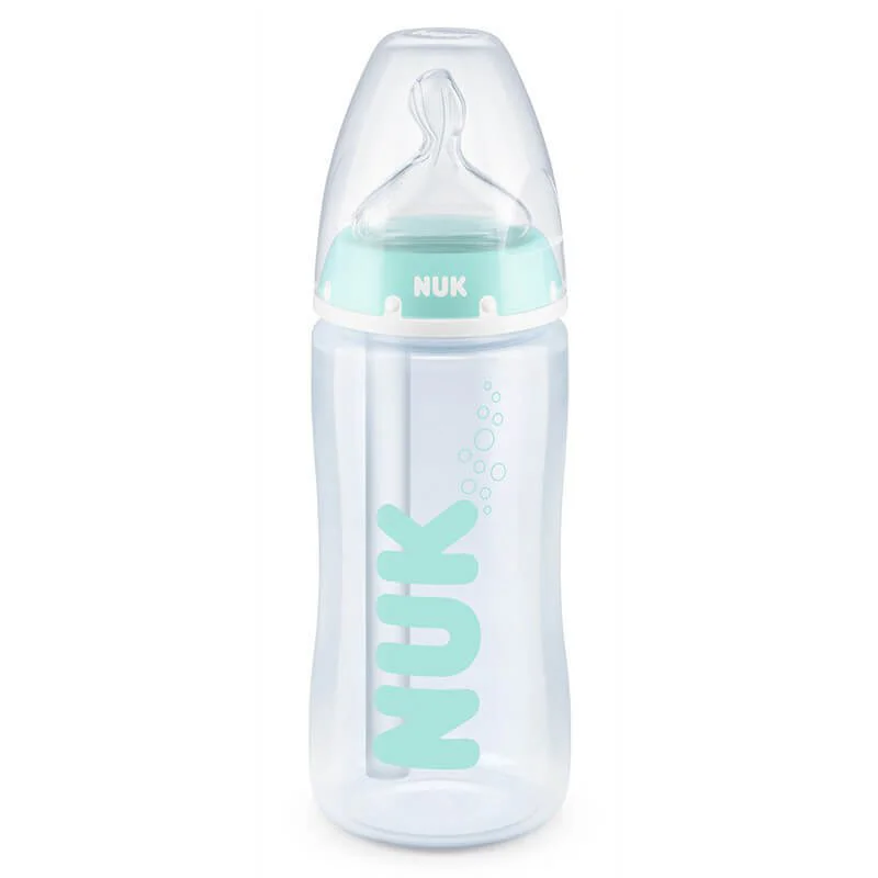 image for Бутылочка антиколиковая пластиковая NUK First Choice с силиконовой соской (0-6 мес.), 300 мл foto
