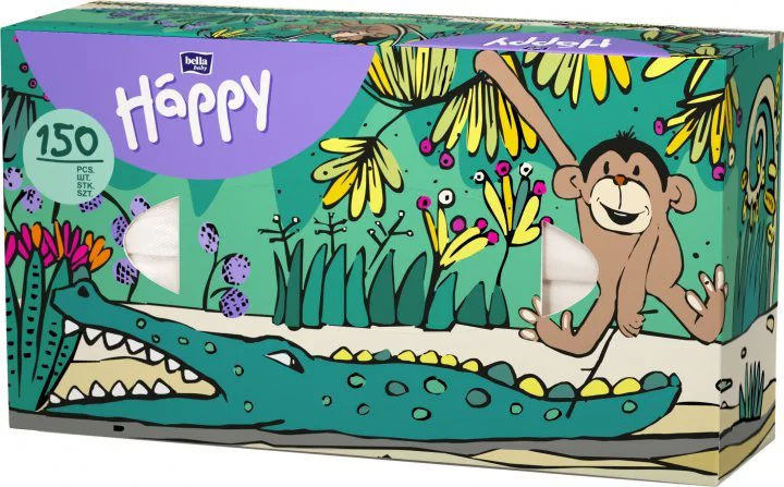 Servetele uscate Happy Animalute, 150 buc.