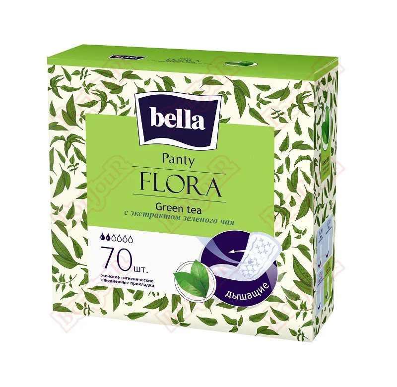Ежедневные прокладки Bella Flora Зел.чай, 70 шт.