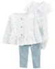 Carter's Set 3 piese Cardigan, pantaloni si body Flori foto