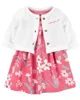 Carter's Set 2 piese Rochita si cardigan Flori foto