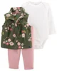 Carter's Set 3 piese Vesta, body si pantaloni Flori foto