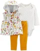 Carter's Set 3 piese Vesta, body si pantaloni Flori foto