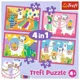 Puzzle Trefl 4in1 / Llamas on vacation, 35/48/54/70 piese foto