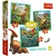 Puzzle Trefl 3 in 1 / The extraordinary world of dinosaur, 20/36/50 piese foto