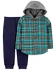 Carter's Set 2 piese Pantaloni si bluza flanel foto