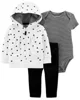 Carter's Set 3 piese Hanorac, body si pantaloni Inimioare foto