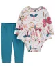 Carter's Set 2 piese Body si pantaloni Fluturi foto