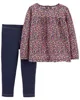 Carter's Set 2 piese Pantaloni si Bluza Flori foto