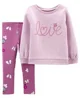 Carter's Set 2 piese Pantaloni si Bluza Love foto
