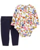 Carter's Set 2 piese Body si pantaloni Flori