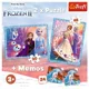 Puzzle Trefl 2 in 1 + memos - A mysterious land / Disney Frozen 2, 30/48/24 piese foto