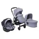Коляска Graco Evo 3 in 1 Steeple Gray, серый цвет