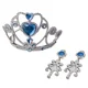 Set Eddy Toys Tiara si cercei, Albastru foto