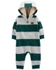Carter's Salopeta fleece cu dungi foto