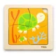 Mini puzzle din lemn Viga Toys Broaste Testoase