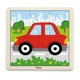 Puzzle cu piese mari din lemn Viga Toys Masina, 9 elemente foto