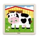 Puzzle cu piese mari din lemn Viga Toys Vaca, 9 elemente foto