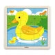 Puzzle cu piese mari din lemn Viga Toys Ratusca, 9 elemente foto