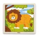 Puzzle cu piese mari din lemn Viga Toys Leu, 9 piese foto