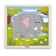 Puzzle cu piese mari din lemn Viga Toys Elefant, 9 elemente foto